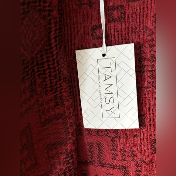 Tamsy | cotton | ruffle | tie detail | 3/4 sleeve | open front | cardigan | OS - Picture 10 of 11